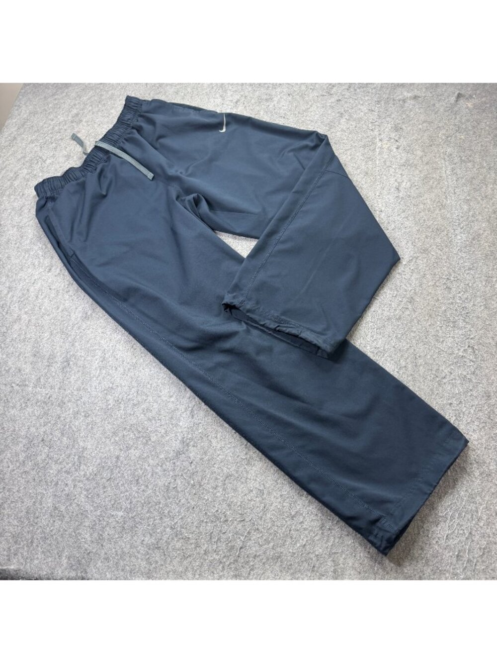 Nike Windbreaker Track Pants Men L Blue 31" Ankle Adjustable DRI-FIT 377786 b022
